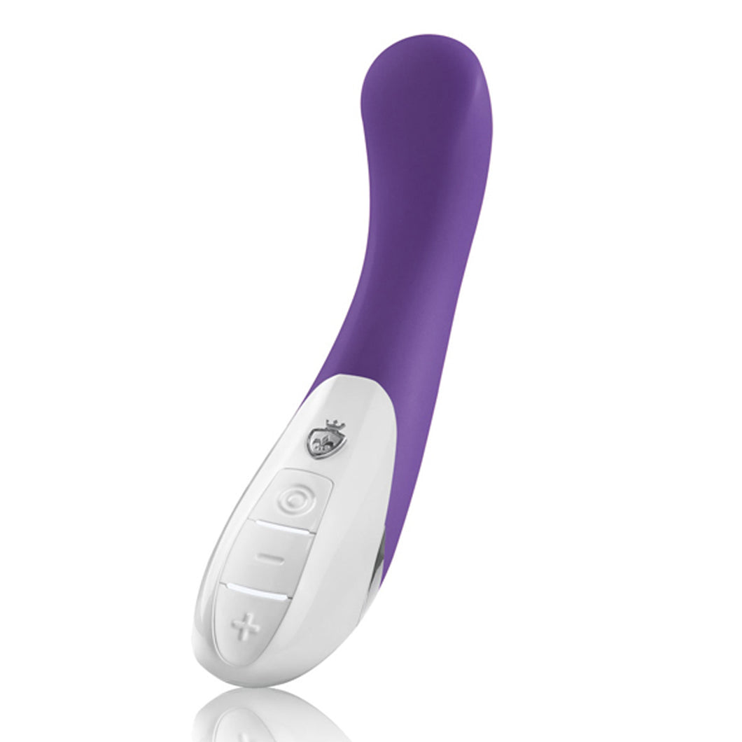 Mystim Vibrator in Violett mit gebogener Spitze von MYSTIM